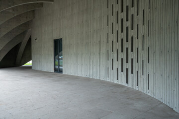 empty ground with modern building