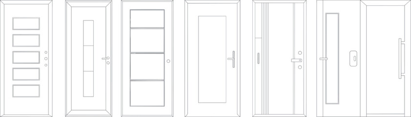 Modern door designs, architectural entrance doors, minimalist door frames, stylish home doors, sleek panel doors, contemporary door concepts