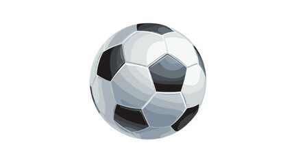 Fototapeta premium A soccer ball in mid-air against a plain backdrop.
