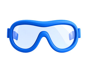 Fototapeta premium Blue Swimming Goggles 3D Illustration