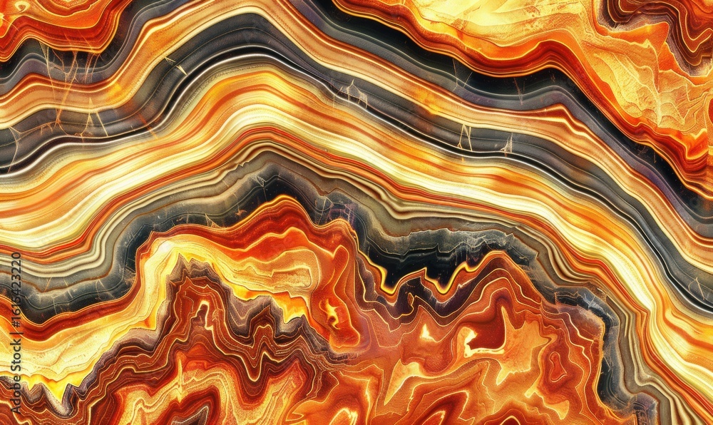 Poster abstract organic swirl background texture in warm colors dynamic pattern