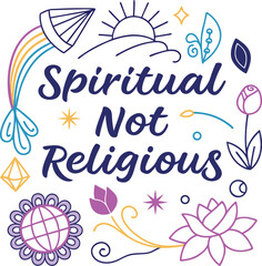 Spiritual Not Religious Design with Enlightening Elements for Personal Growth and Inner Peace