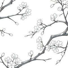 vector illustration of a cherry blossom