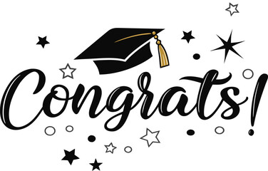 Congratulations Text Design | Bold Colorful Typography for Celebration and Greeting Cards