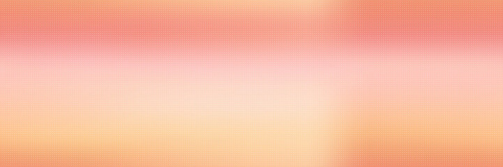 Panoramic peach satin bg with textured noise and smooth lighting gradations as an elegant seamless pattern. Soft gradient mesh background in summer style. Exquisite pastel fabric. Vector graphic