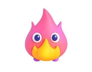 Obraz premium Cute 3D Flame Illustration
