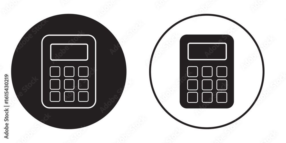 Poster calculator icon set vector. set of calculator icon