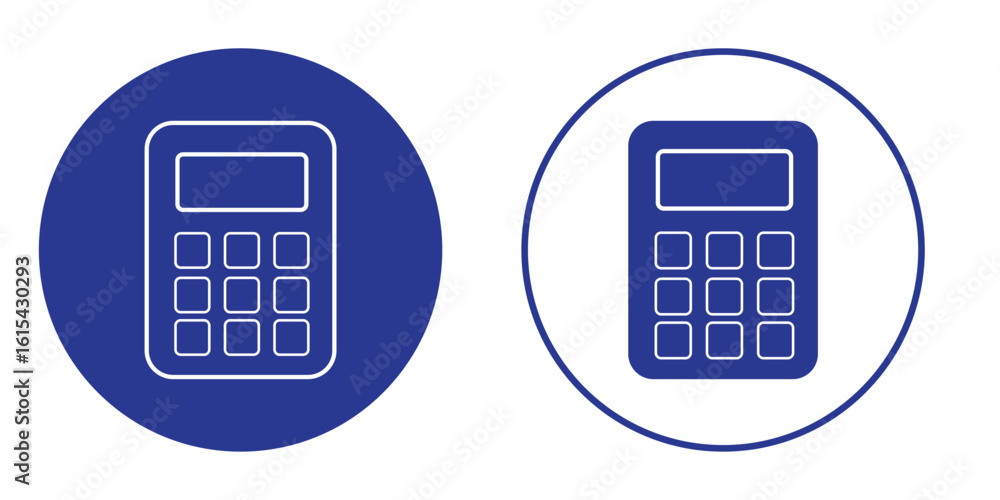 Poster calculator icon set vector. set of calculator icon