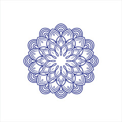 Black mandala icon with circular design elements