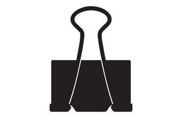 Binder Clip Icon Illustrating Office Supplies and Organization for Efficient File Management and Paperwork