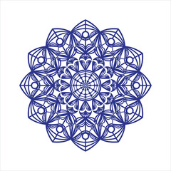Black mandala icon with intricate geometric design