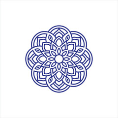 Intricate black mandala icon design