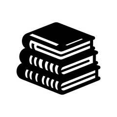 Stack of books isolated on white background for education and reading concept