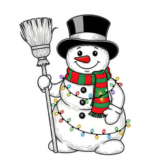 Cute Snowman SVG Christmas SVG