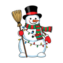Cute Snowman SVG Christmas SVG