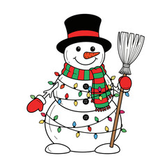 Cute Snowman SVG Christmas SVG