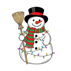 Cute Snowman SVG Christmas SVG