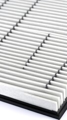 Close-up of a white slatted design