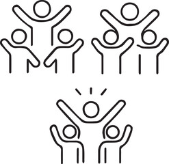 Fototapeta premium Characters celebrating.