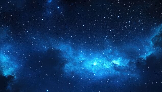 Deep space nebula with vibrant blue clouds (1)