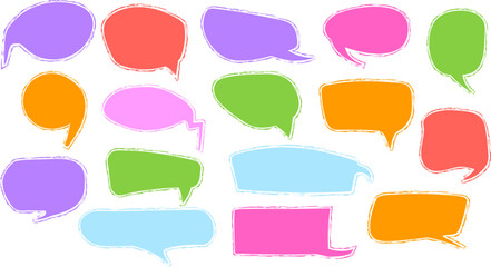 Liquid abstract speech bubbles. Hand drawn organic abstract frames. Empty text shapes.