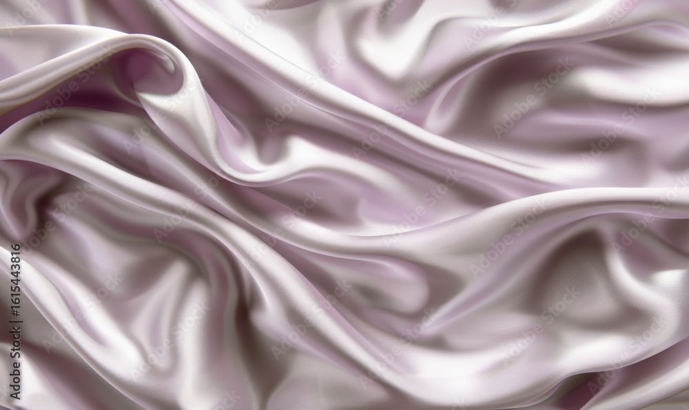 Poster elegant pink silk fabric texture with soft waves and smooth draping surface