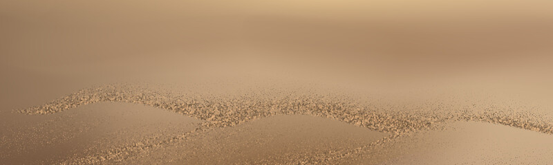 Abstract golden sand dunes landscape.Contrasting ridges and  flowing landscapes.