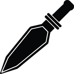 spear tip vial vector icon.