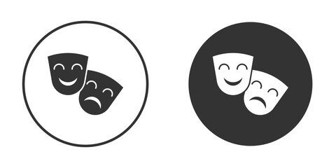 Theater masks icon for website design, logo for web and apps.