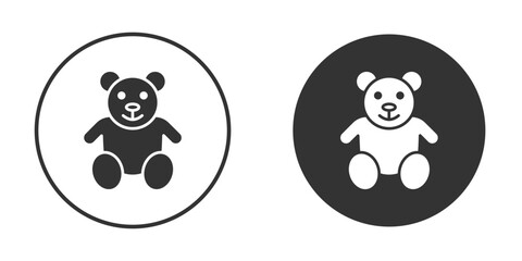 Teddy bear icon for website design, logo for web and apps.