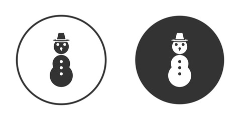 Snowman icon for website design, logo for web and apps.