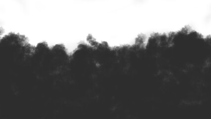 Dusty Fog Overlay, Realistic Gray Dust Smoke Effect Isolated on Transparent Background