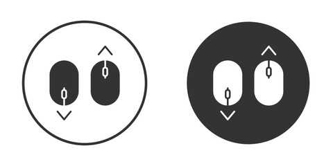 Scroll down up icon for website design, logo for web and apps.