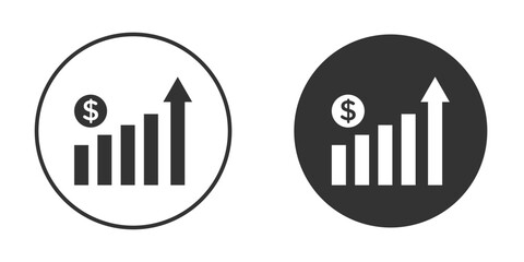 Revenue icon for website design, logo for web and apps.