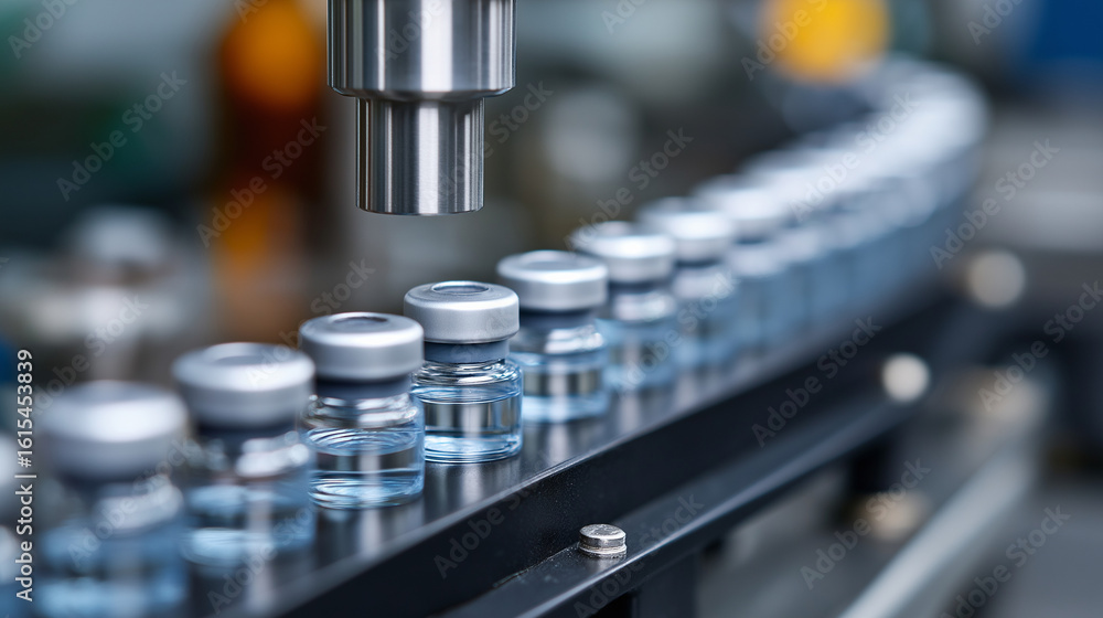 Poster efficient vial capping and crimp-sealing process in production line