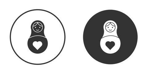 Nesting dolls icon for website design, logo for web and apps.
