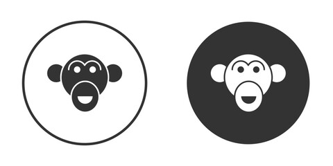 Monkey icon for website design, logo for web and apps.