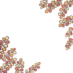 Colorful autumn leaves frame for decoration on Autumn season, romantic event and Thanksgiving festival.