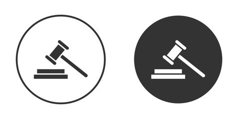 Gavel icon for website design, logo for web and apps.