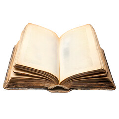 Obraz premium Blank Pages Open Book Isolated on White Background for Graphic Design Projects