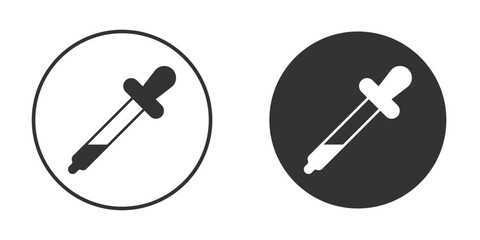 Eye dropper half icon for website design, logo for web and apps.