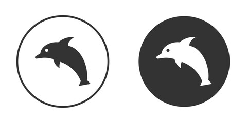 Dolphin icon for website design, logo for web and apps.