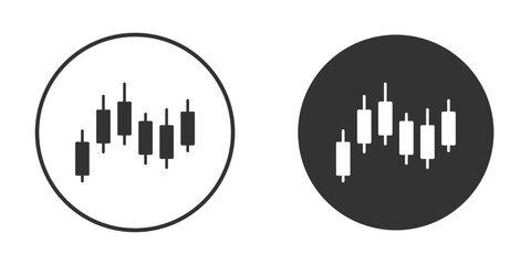 Chart candlestick icon for website design, logo for web and apps.
