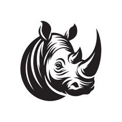 Obraz premium rhino logo vector