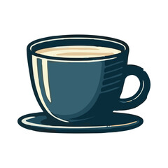 glass of coffee illustration design