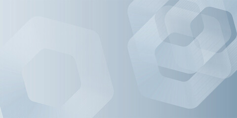Abstract hexagon lines on gray background. Geometric stripe line art design modern