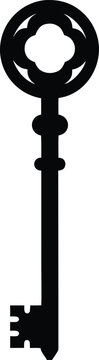 key silhouette on white background