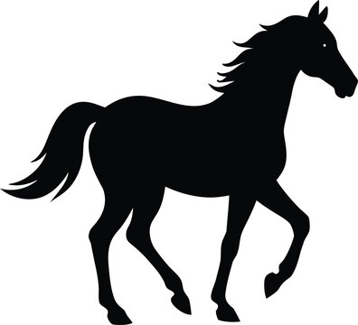horse silhouette vector