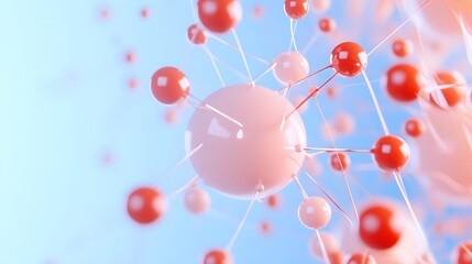 An abstract image depicting the intricate molecular structure and interconnected atomic particles representing the complex and innovative nature of scientific research and discovery