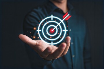 Achieve Your Goals Business Success  Target Marketing Visual